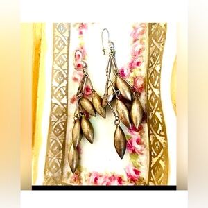 Art Nouveau Sterling Silver Earrings 🌙🌞❤️